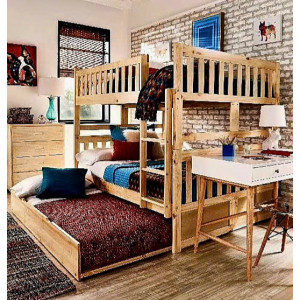 B012 - Natural : Giường 3 Tầng - Trên 1m / Dưới 1m / Chạm Đất 1m